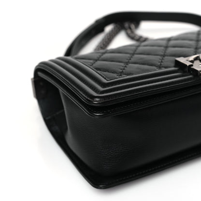 Chanel Calfskin Double Stitch Medium Boy Flap Black 8 of 9