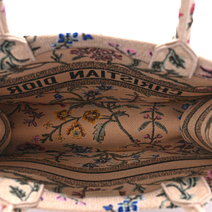 Christian Dior Raffia Embroidered Petites Fleurs Medium Book Tote Natural 5 of 9