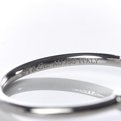 Tiffany 18K White Gold Diamond T Wire Ring 53 6.5 4 of 4