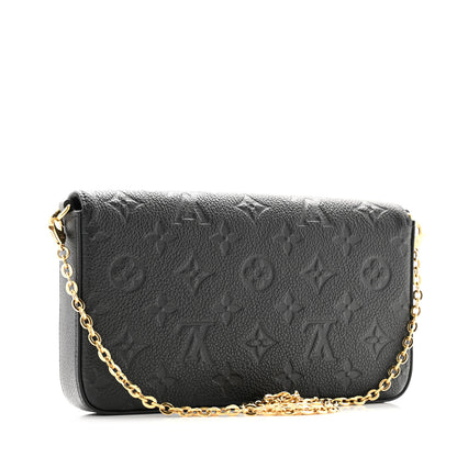 Louis Vuitton Empreinte Pochette Felicie Chain Wallet Black 4 of 10