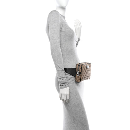 Gucci Monogram Dollar Calfskin Belt Bag Beige Ebony Testa di Moro Marrone Scuro 2 of 11