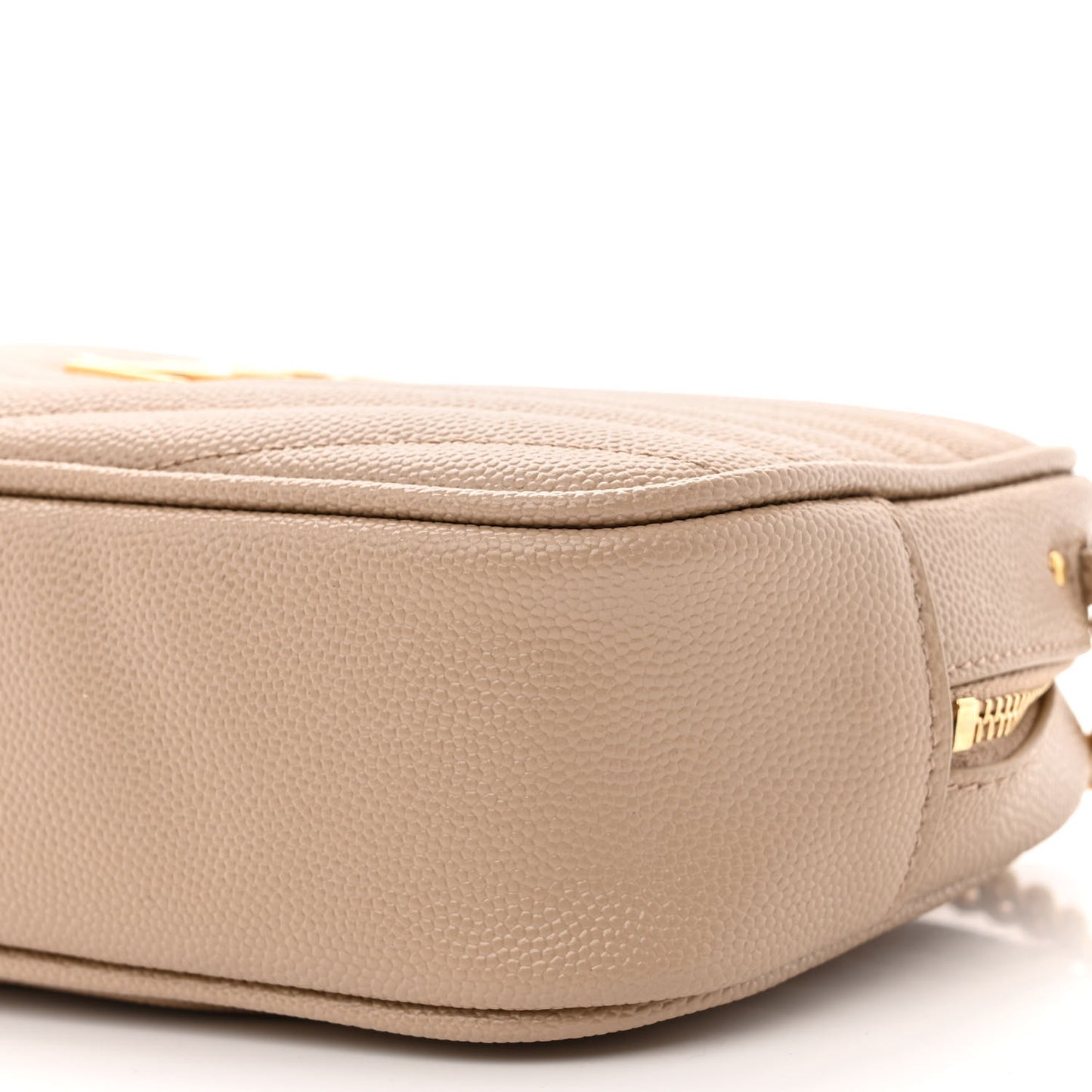 Grain De Poudre Matelasse Monogram Mini Lou Camera Bag Dark Beige