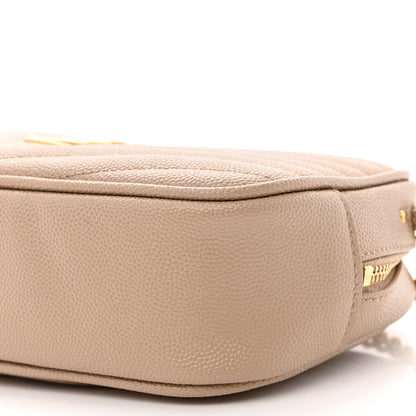 Saint Laurent Grain De Poudre Matelasse Monogram Mini Lou Camera Bag Dark Beige 10 of 10