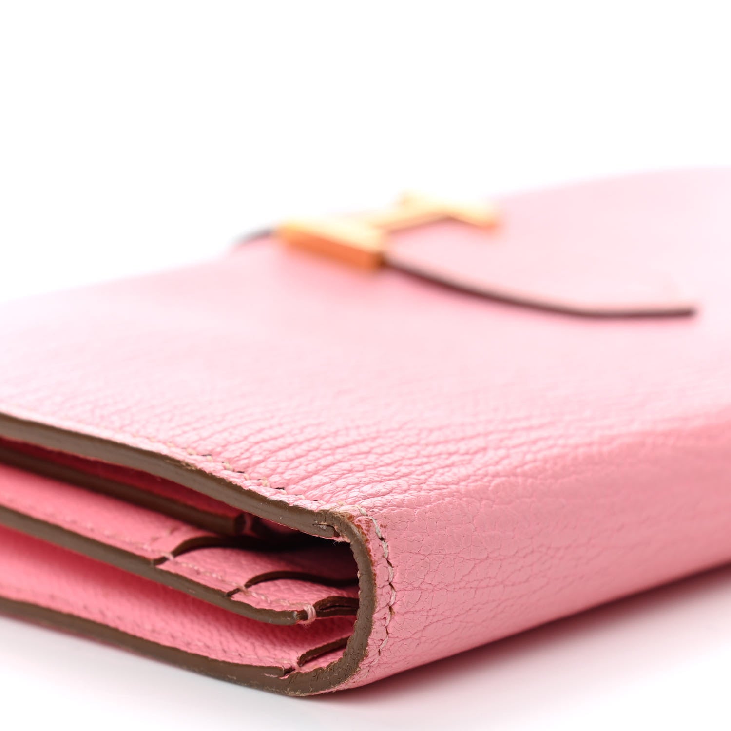 Hermes Chevre Mysore Bearn Gusset Wallet Rose Confetti 12 of 15