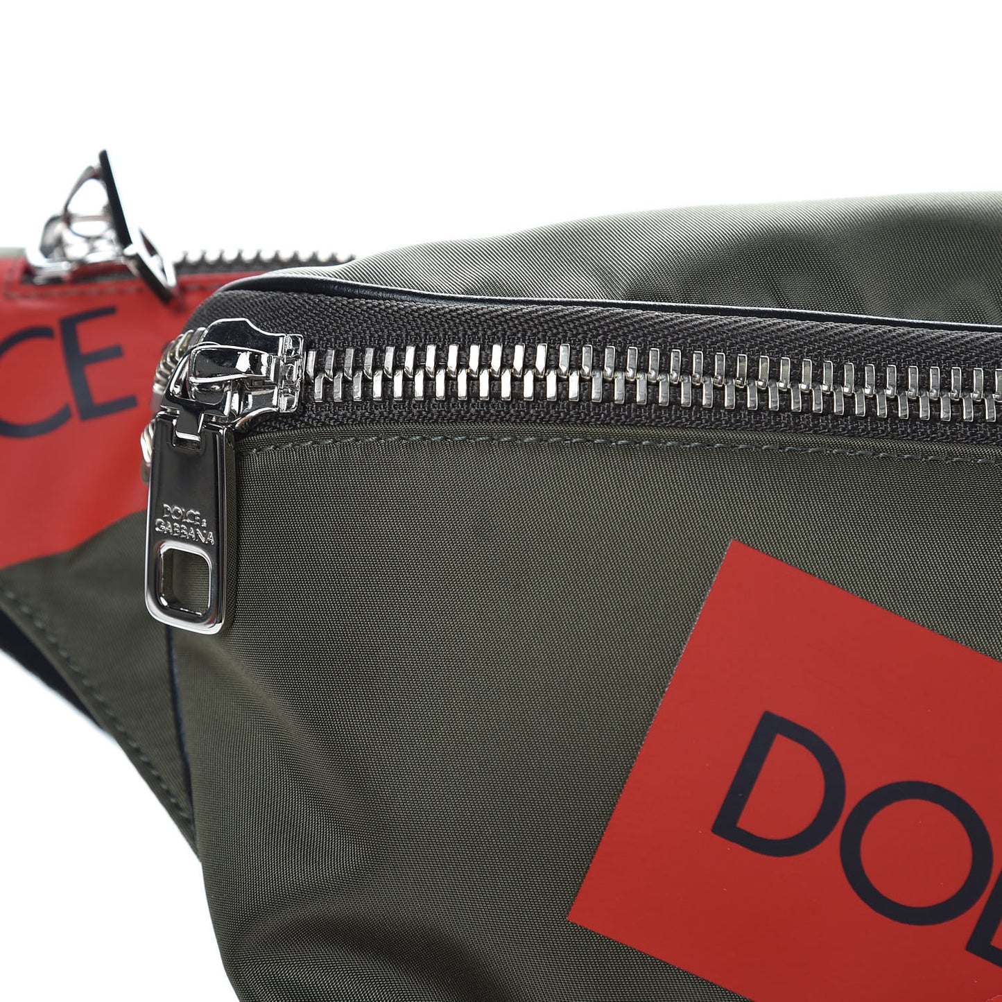 Nylon Logo Belt Bag Militare Multicolor