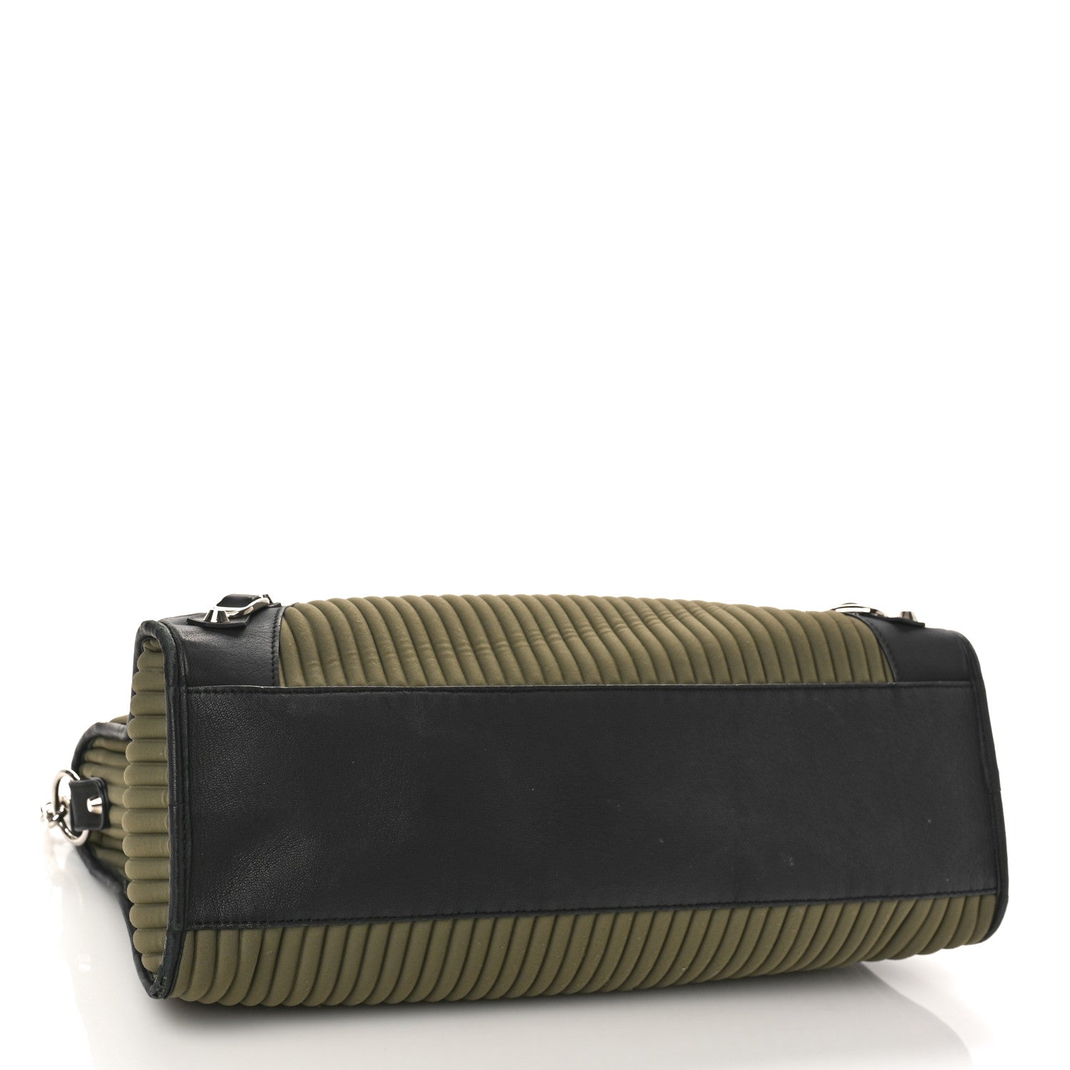 Balenciaga Ribbed Neoprene Classic Silver Hardware City Khaki Black 4 of 11