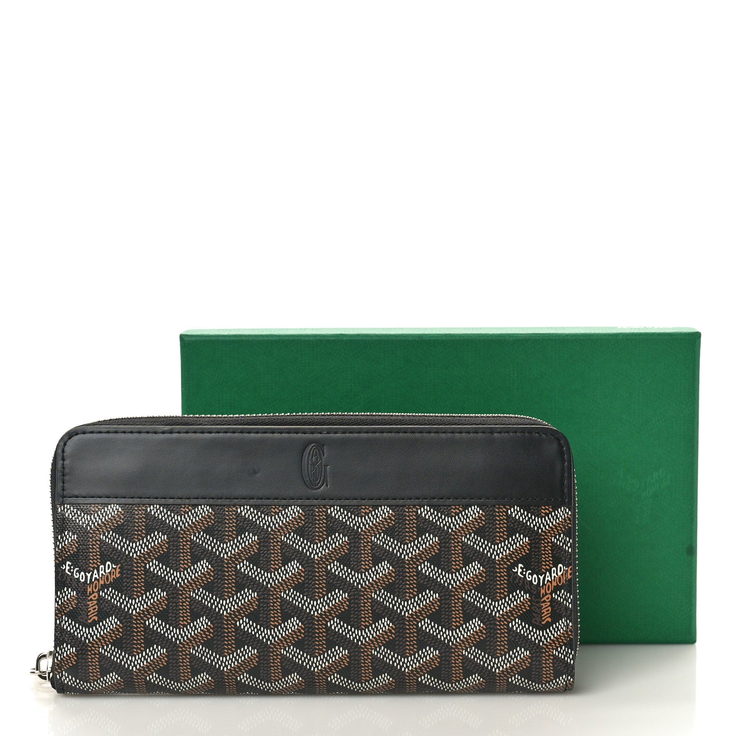 Goyardine Matignon Zip Around GM Wallet Black