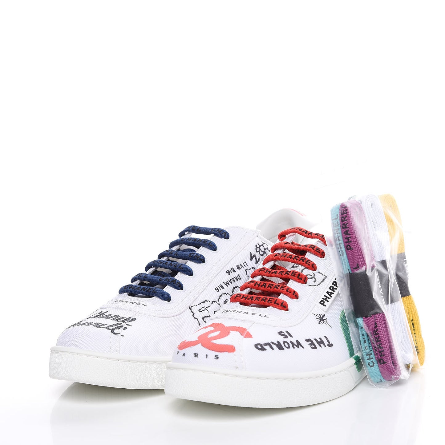 x Pharrell Williams Canvas Womens Sneakers 41 White