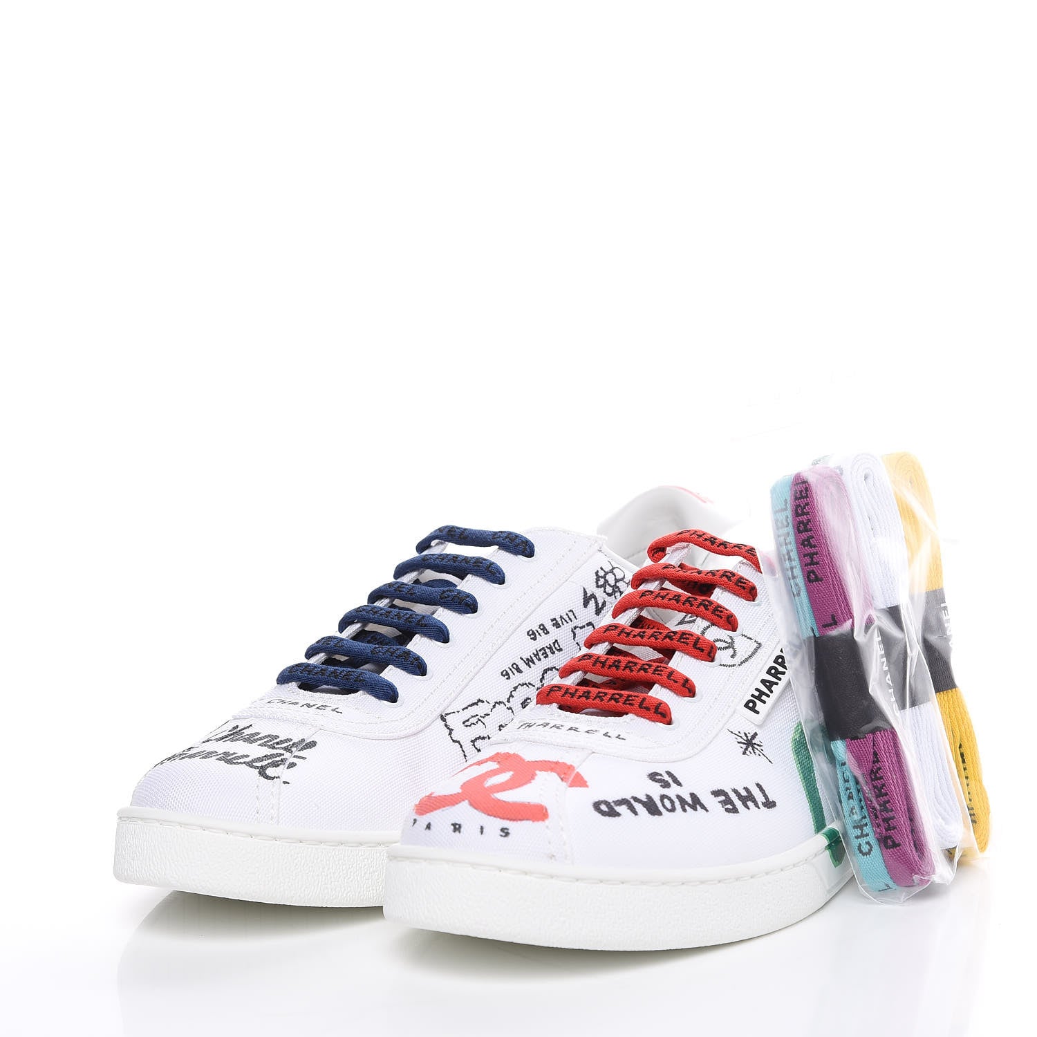 Chanel x Pharrell Williams Canvas Womens Sneakers 41 White 10 of 11