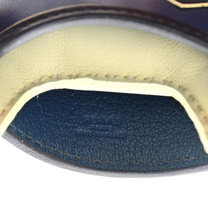 Hermes Milo Lambskin Grigri Rodeo Robeo Coeur Bag Charm PM Jaune Milton Bleu Nuit Bleu Tie 3 of 5