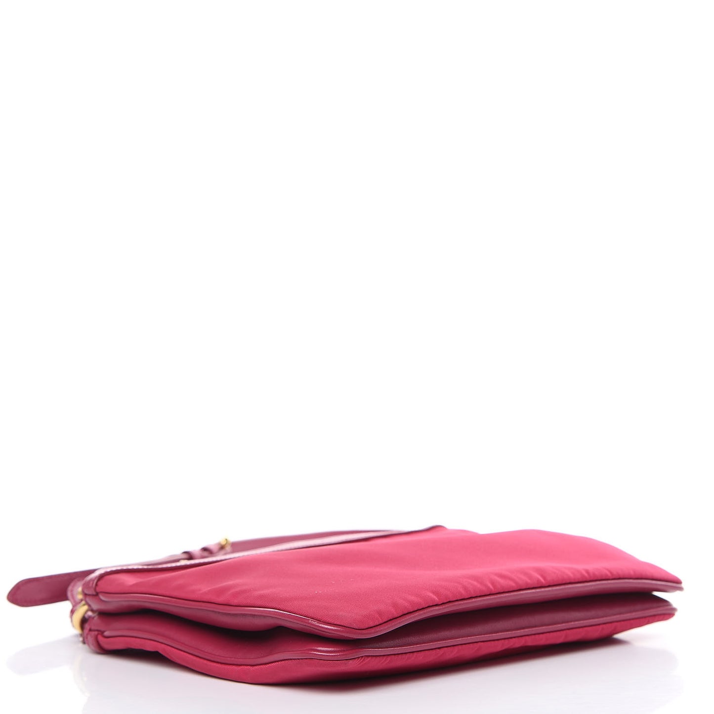 Tessuto Nylon Soft Calf Double Zip Crossbody Bag Ibisco