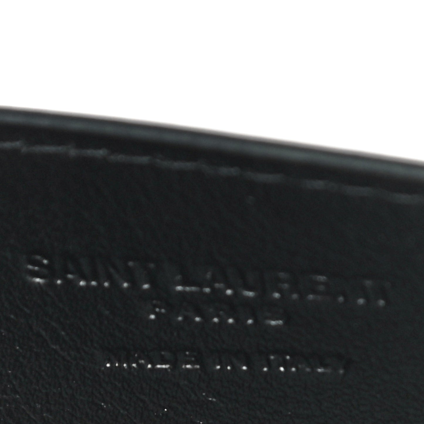 Calfskin 5 Fragments Zip Pouch Card Holder Black