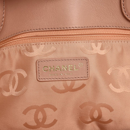 Chanel Straw Raffia Tote Pink 6 of 16