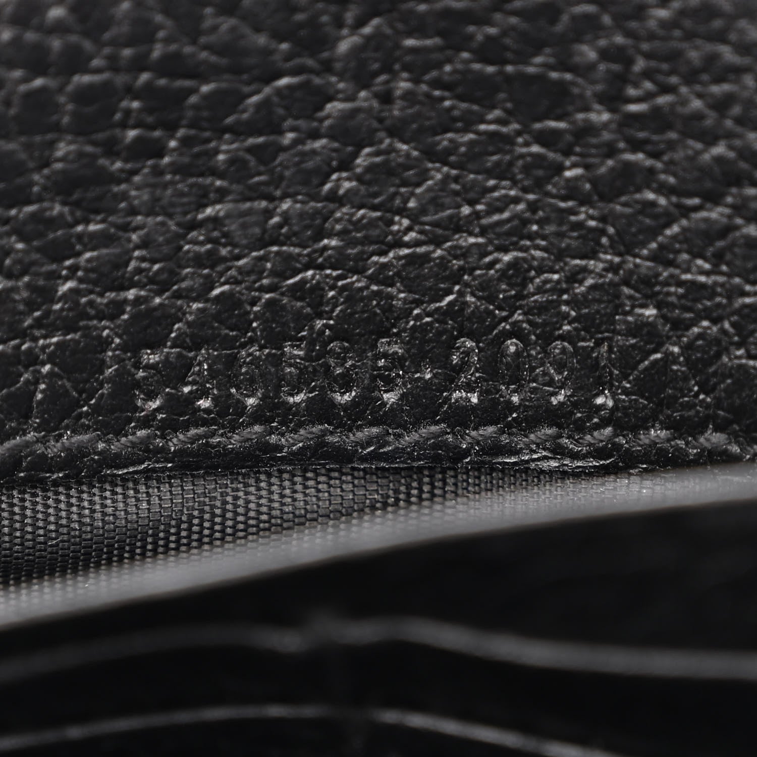 Gucci Dollar Calfskin GG Supreme Monogram Petite GG Marmont Wallet Chain Bag Black Beige Ebony 7 of 11