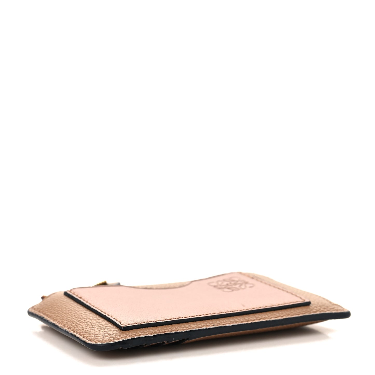 Soft Grained Calfskin Coin Card Holder Toffee