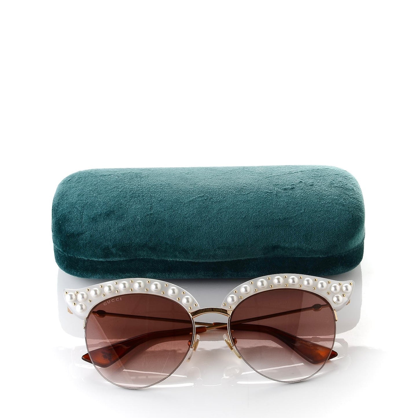 Pearl Cat Eye GG0212S Sunglasses White