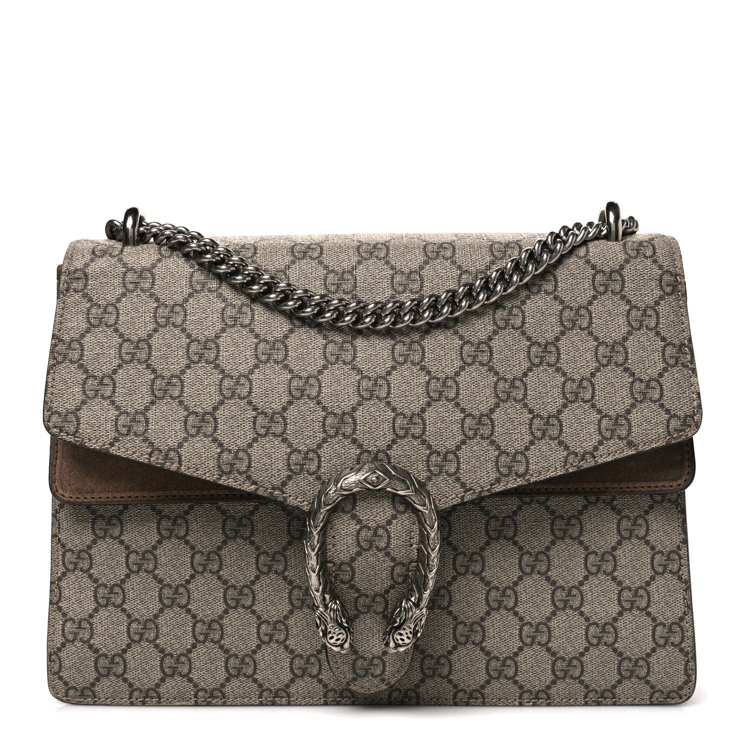 Gucci GG Supreme Monogram Medium Dionysus Shoulder Bag Taupe 1 of 11
