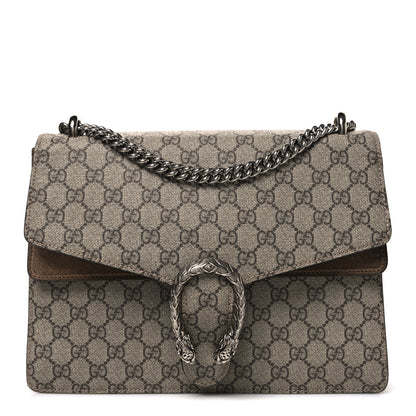 Gucci GG Supreme Monogram Medium Dionysus Shoulder Bag Taupe 1 of 11