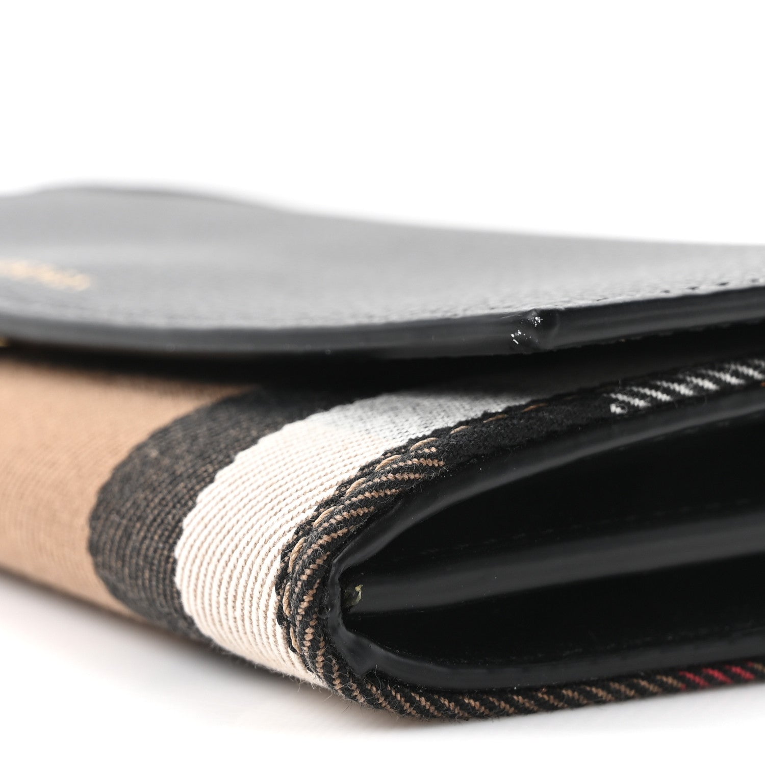 Burberry Grainy Calfskin House Check Henley Wallet On Chain Black 10 of 10