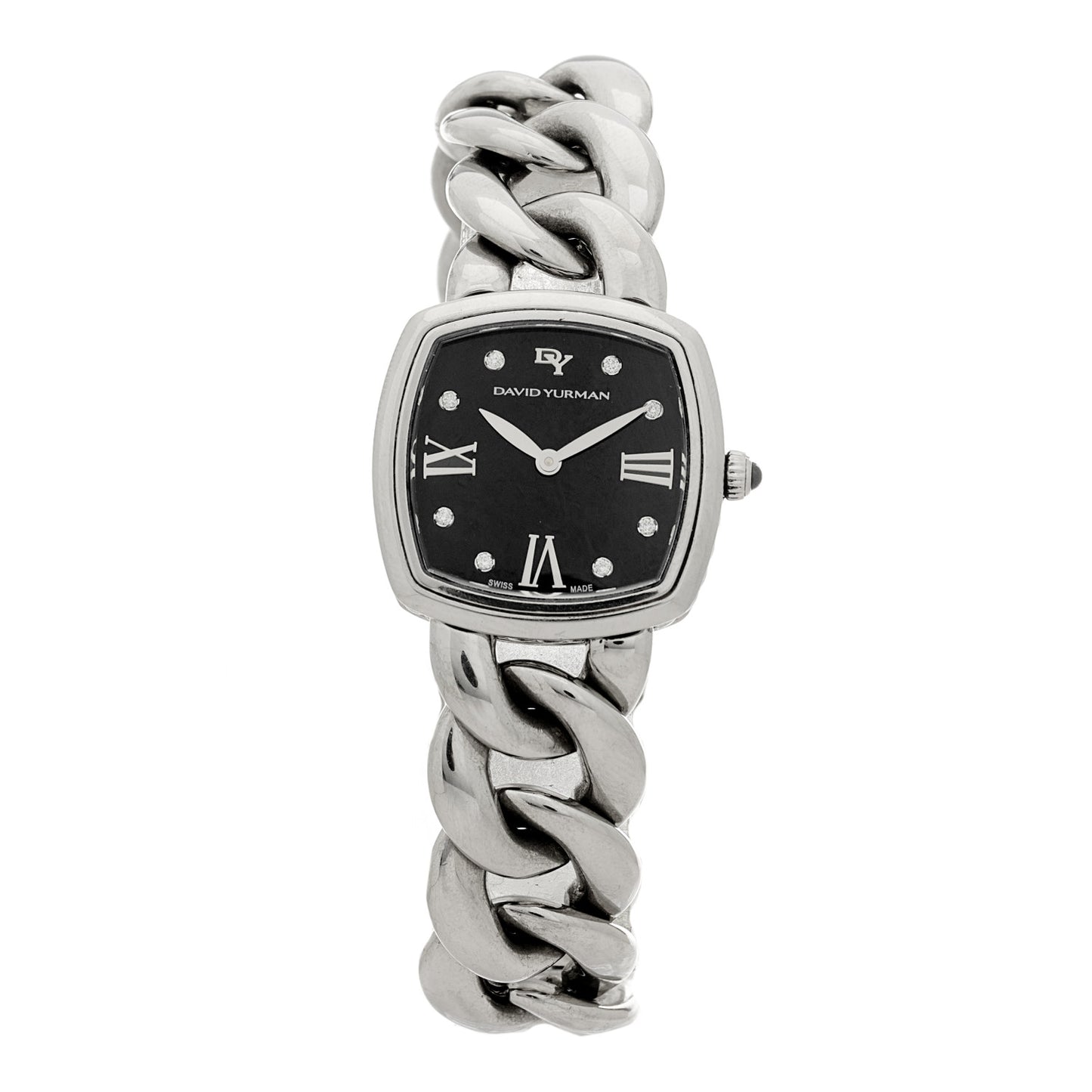 Stainless Steel Diamond 27mm Albion Quartz Watch Black