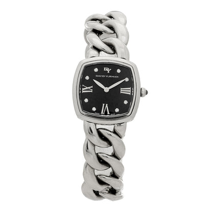 David Yurman Stainless Steel Diamond 27mm Albion Quartz Watch Black 1 of 4