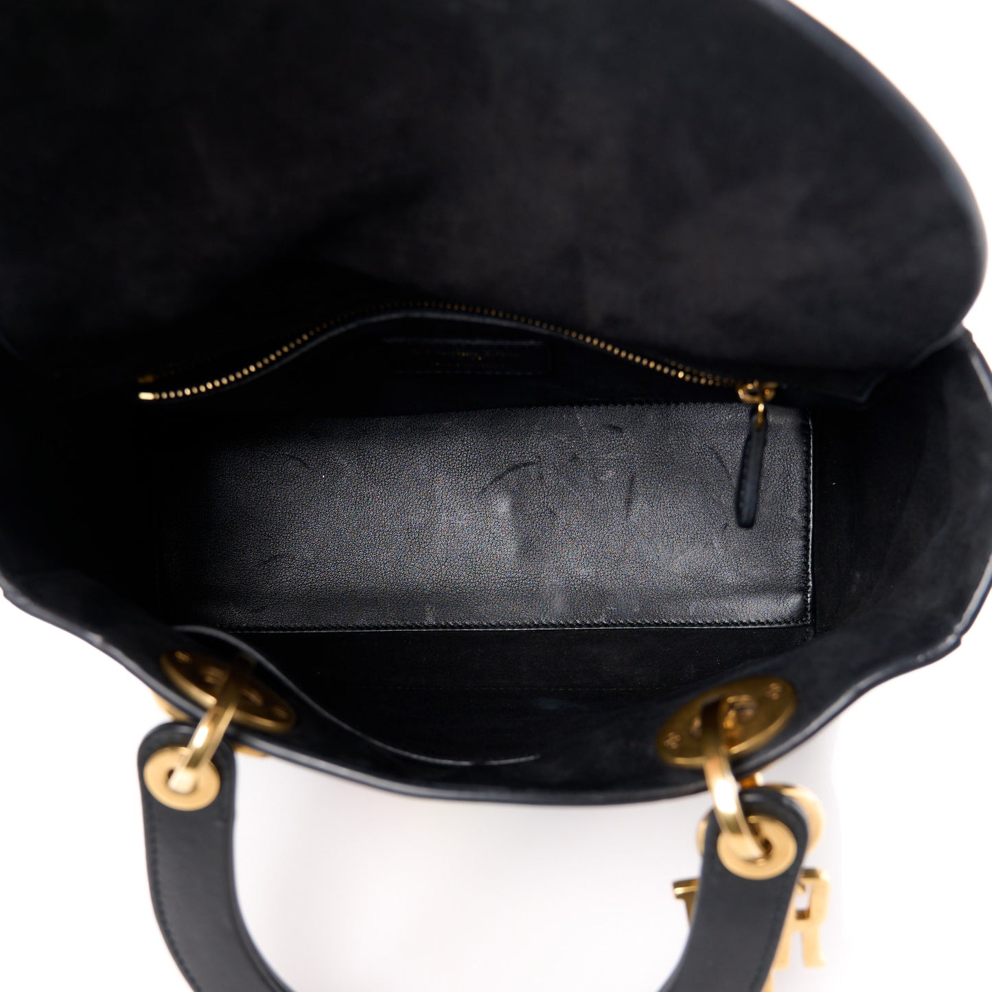 Calfskin Hand Painted Tarot Card Judgement Medium Lady Dior Black