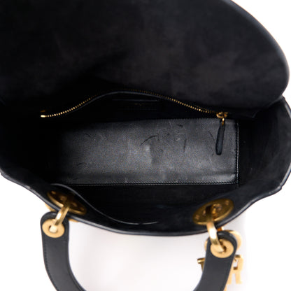 Christian Dior Calfskin Hand Painted Tarot Card Judgement Medium Lady Dior Black 5 of 10