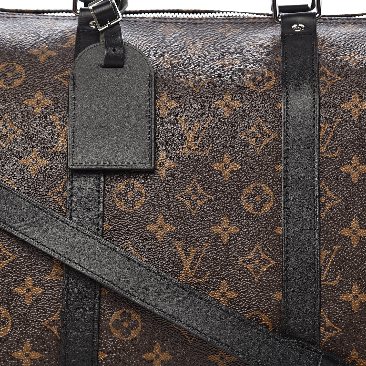 Louis Vuitton Monogram Macassar Keepall Bandouliere 55 10 of 10