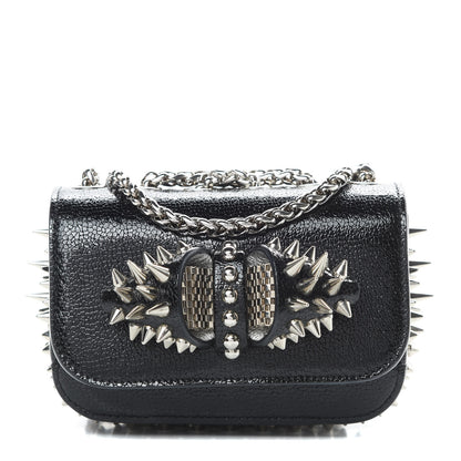 Christian Louboutin Jurassic Calfskin Spikes Sweety Charity NV Crossbody Bag Black Silver 1 of 13