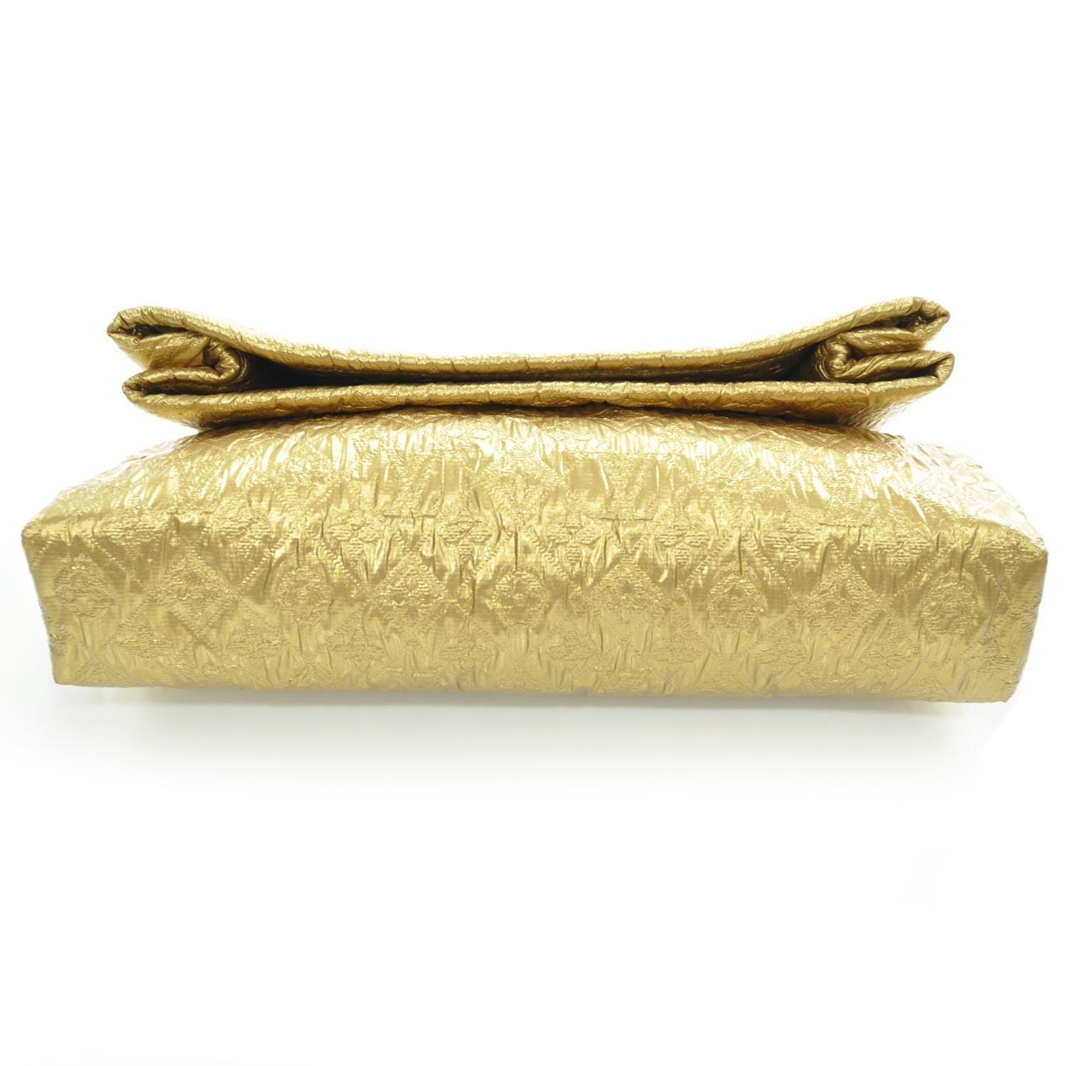 Louis Vuitton Jacquard Quilted Monogram Limelight Clutch GM Gold 4 of 8