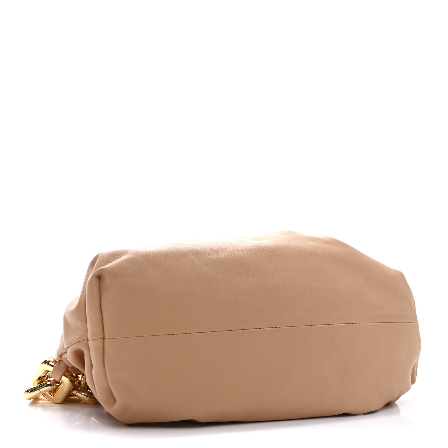 Calfskin Chain Pouch Almond
