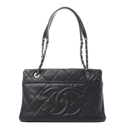 Chanel Caviar Quilted CC Timeless Tote Black 1 of 10