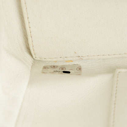 Chanel Caviar Quilted CC Tote White 10 of 11