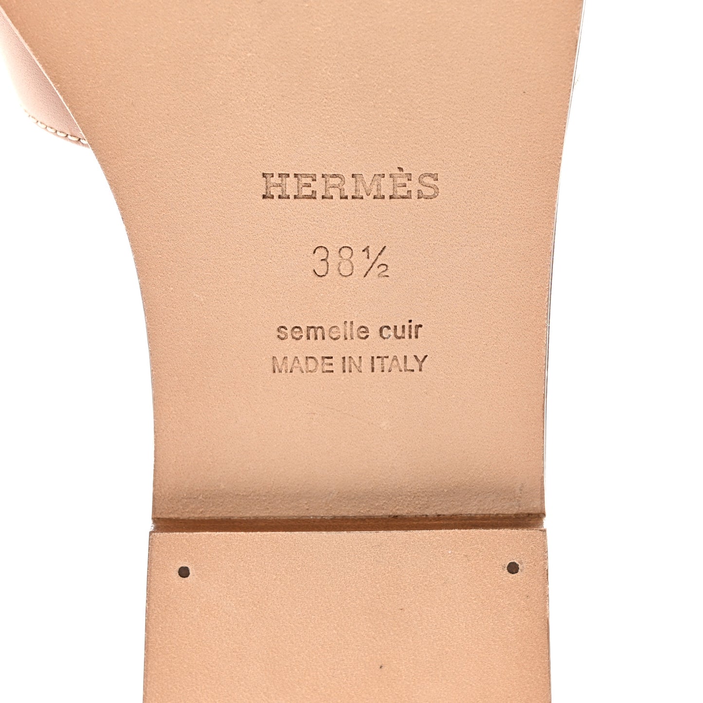 Box Calfskin Oran Sandals 38.5 Gold