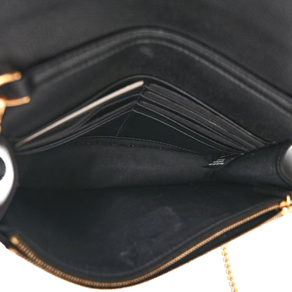 Fendi Vitello Cruise F is Fendi Medium Envelope Wallet on Chain Black 5 of 8