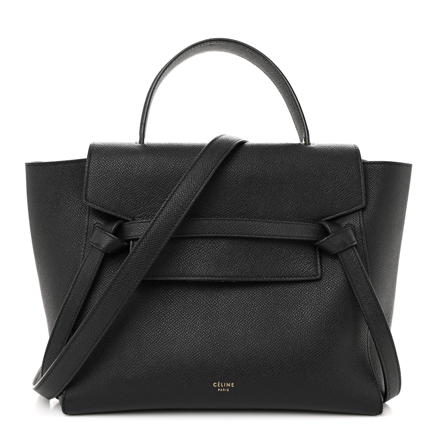 Grained Calfskin Micro Belt Bag Black
