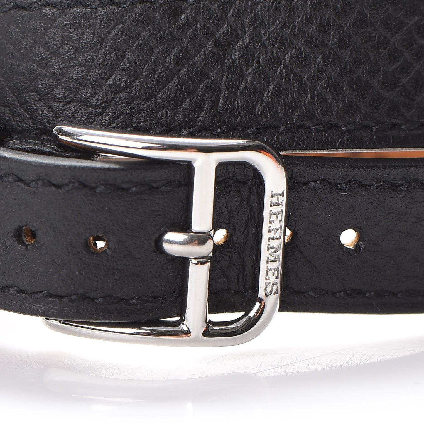 Stainless Steel Epsom 20mm Kelly Cadena Double Tour Quartz Watch Noir