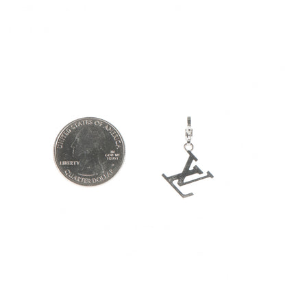 Louis Vuitton 18K White Gold LV Initiales Charm 2 of 4