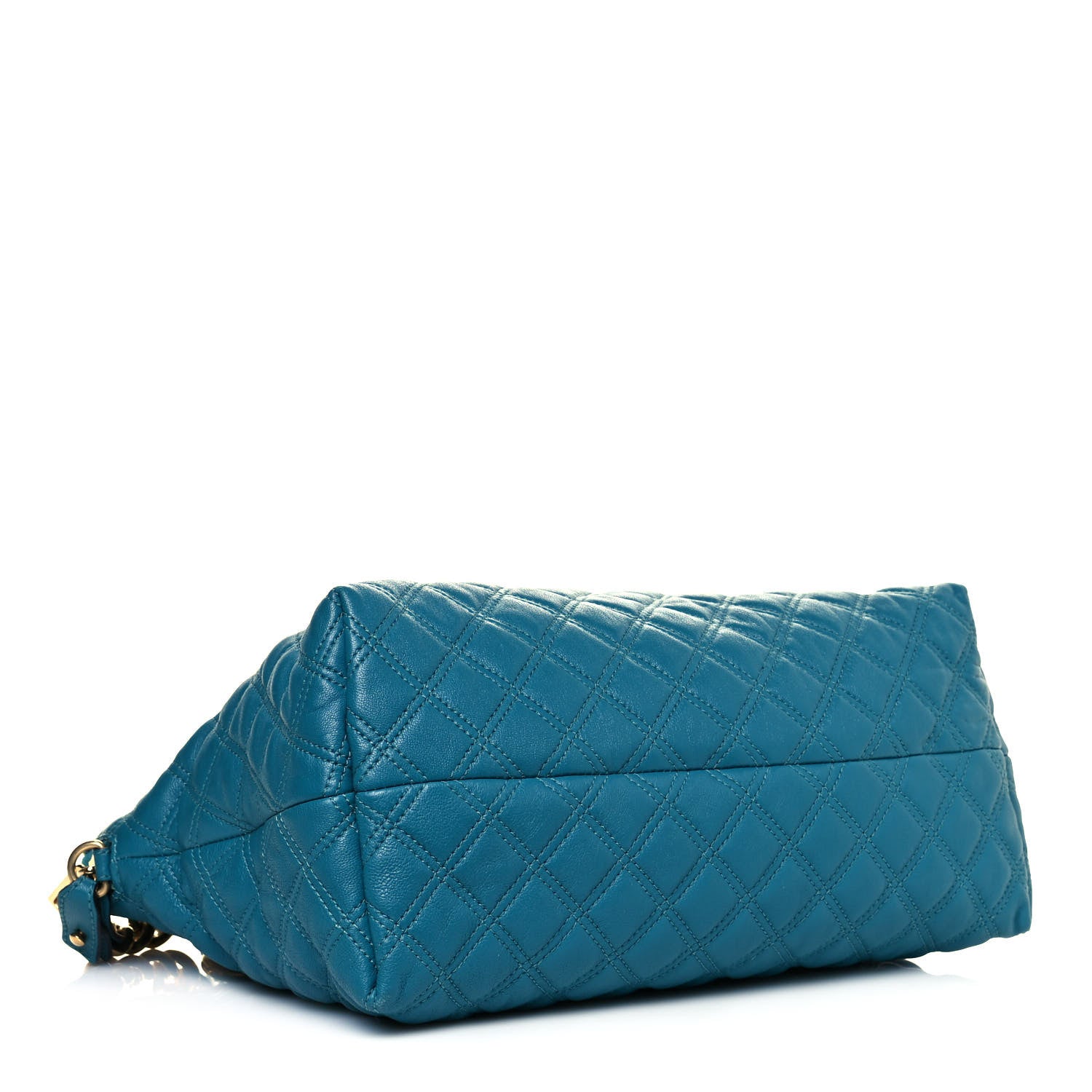 Marc Jacobs Calfskin Quilted Rio Satchel Tote Bag Turquoise 4 of 11