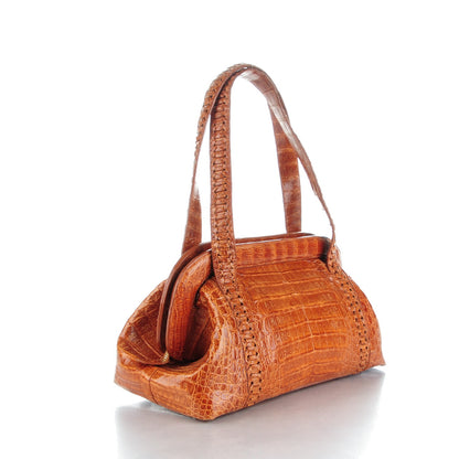 Nancy Gonzalez Crocodile Frame Bag Brown 3 of 7