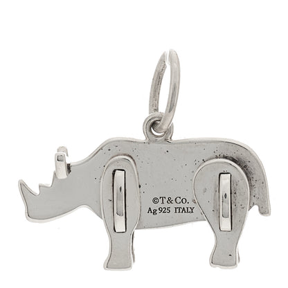 Tiffany Sterling Silver Save the Wild Rhino Charm 3 of 3