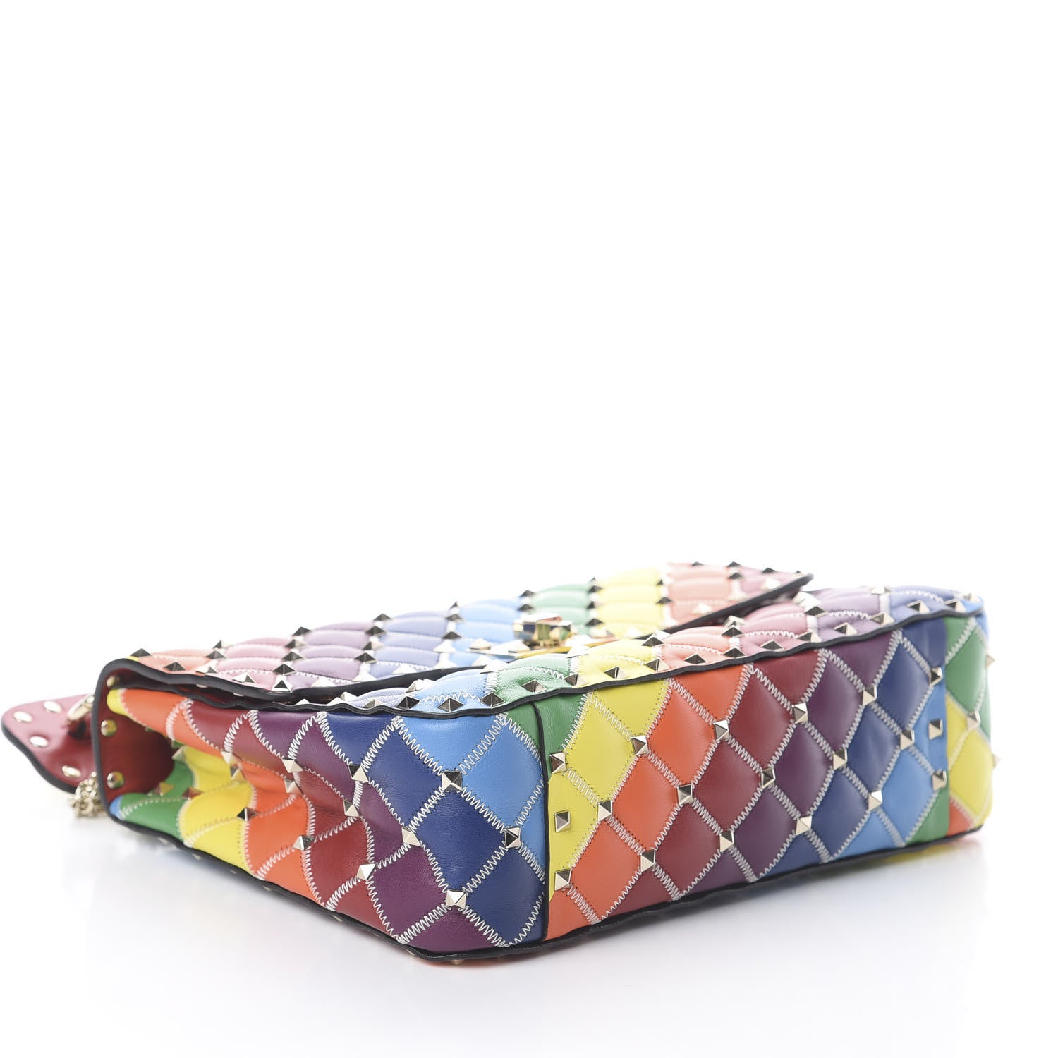 Valentino Garavani Lambskin Medium Rockstud Spike Shoulder Bag Rainbow 3 of 8