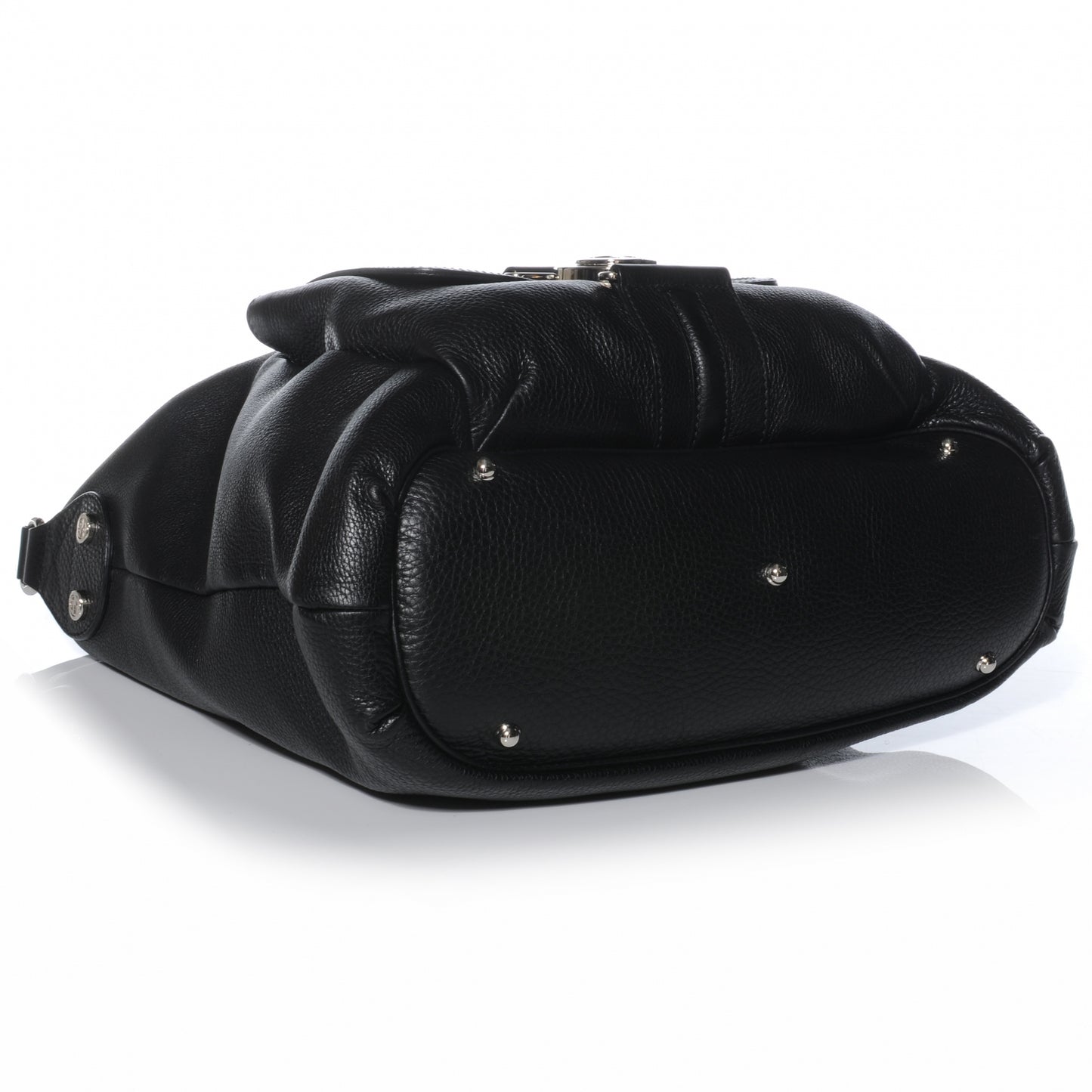 Pebbled Calfskin G Coin Medium Hobo Black