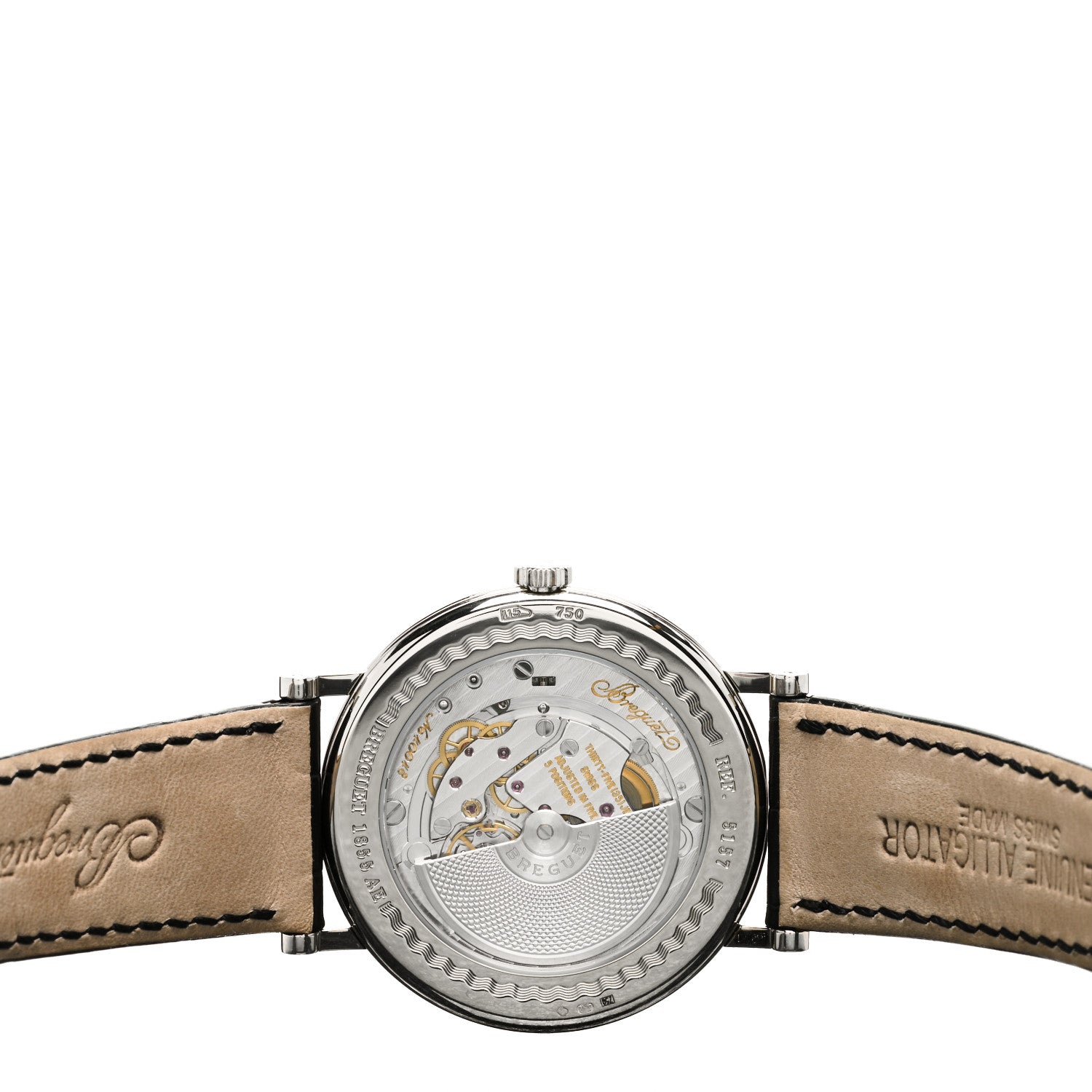 Breguet 18K White Gold Alligator 38mm Clasique Automatic Watch 5157BB/11/9V6 4 of 5