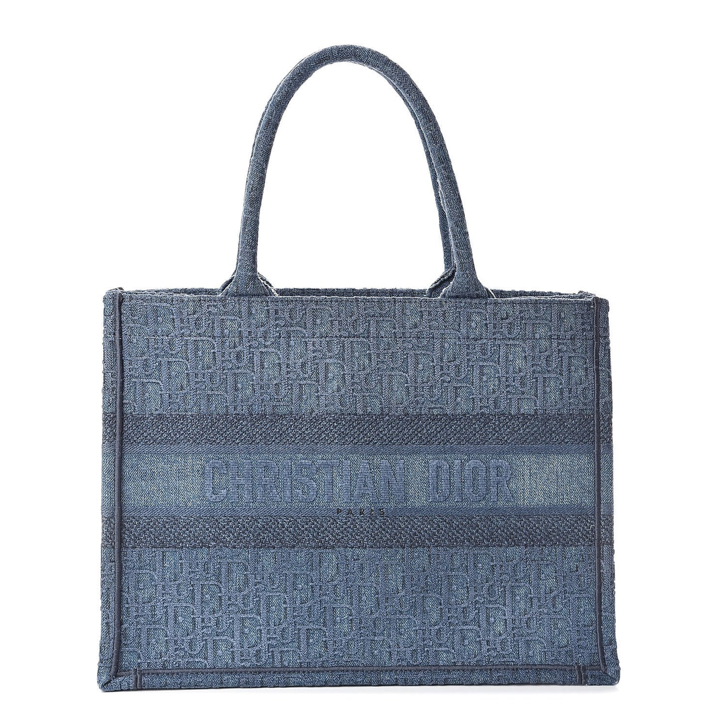 Oblique Denim Medium Book Tote Blue