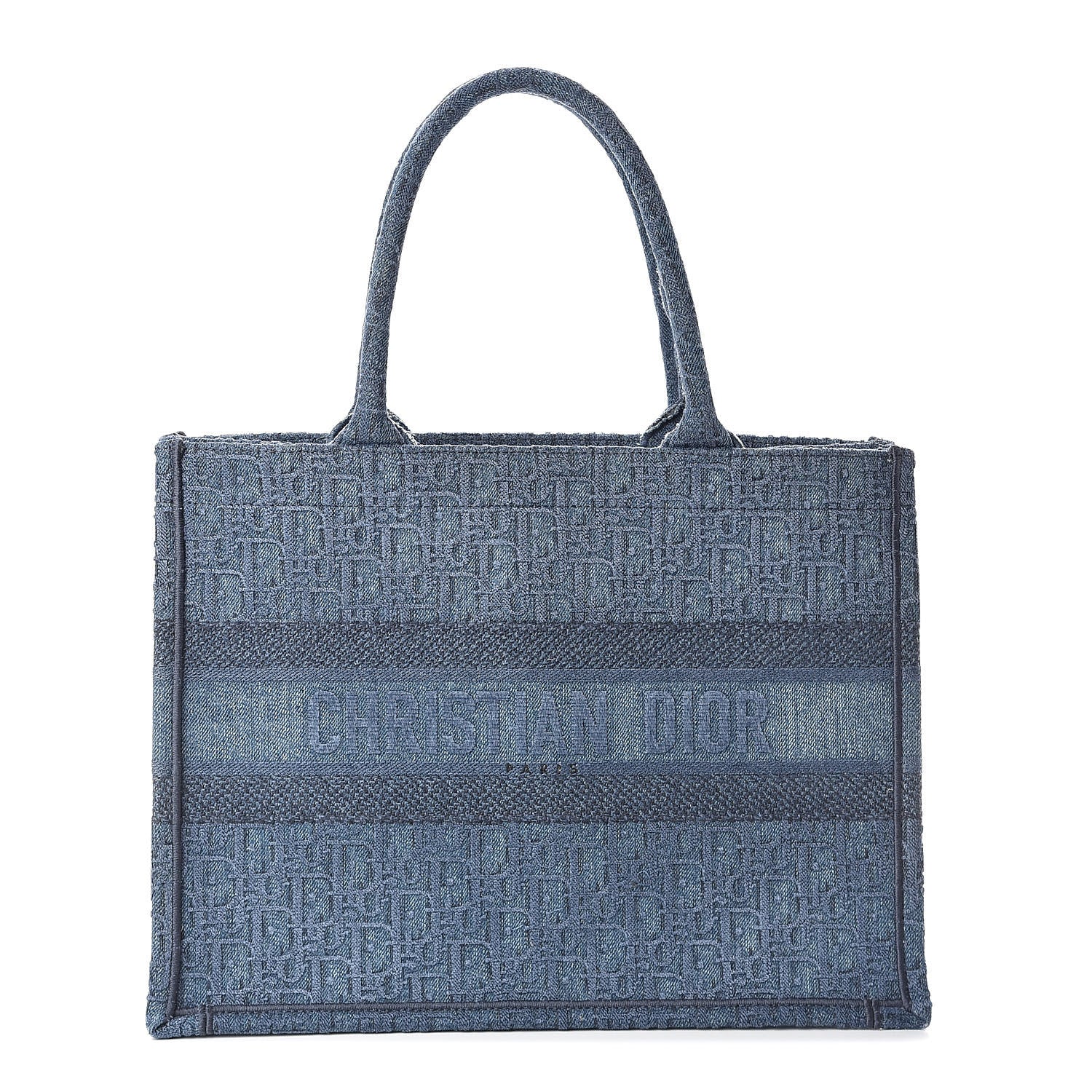 Christian Dior Oblique Denim Medium Book Tote Blue 1 of 9
