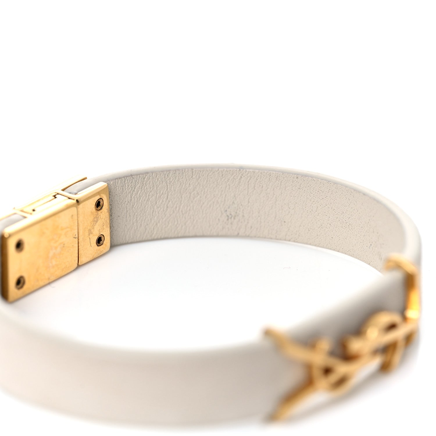 Saint Laurent Calfskin Opyum Bracelet M Crema Soft 6 of 10