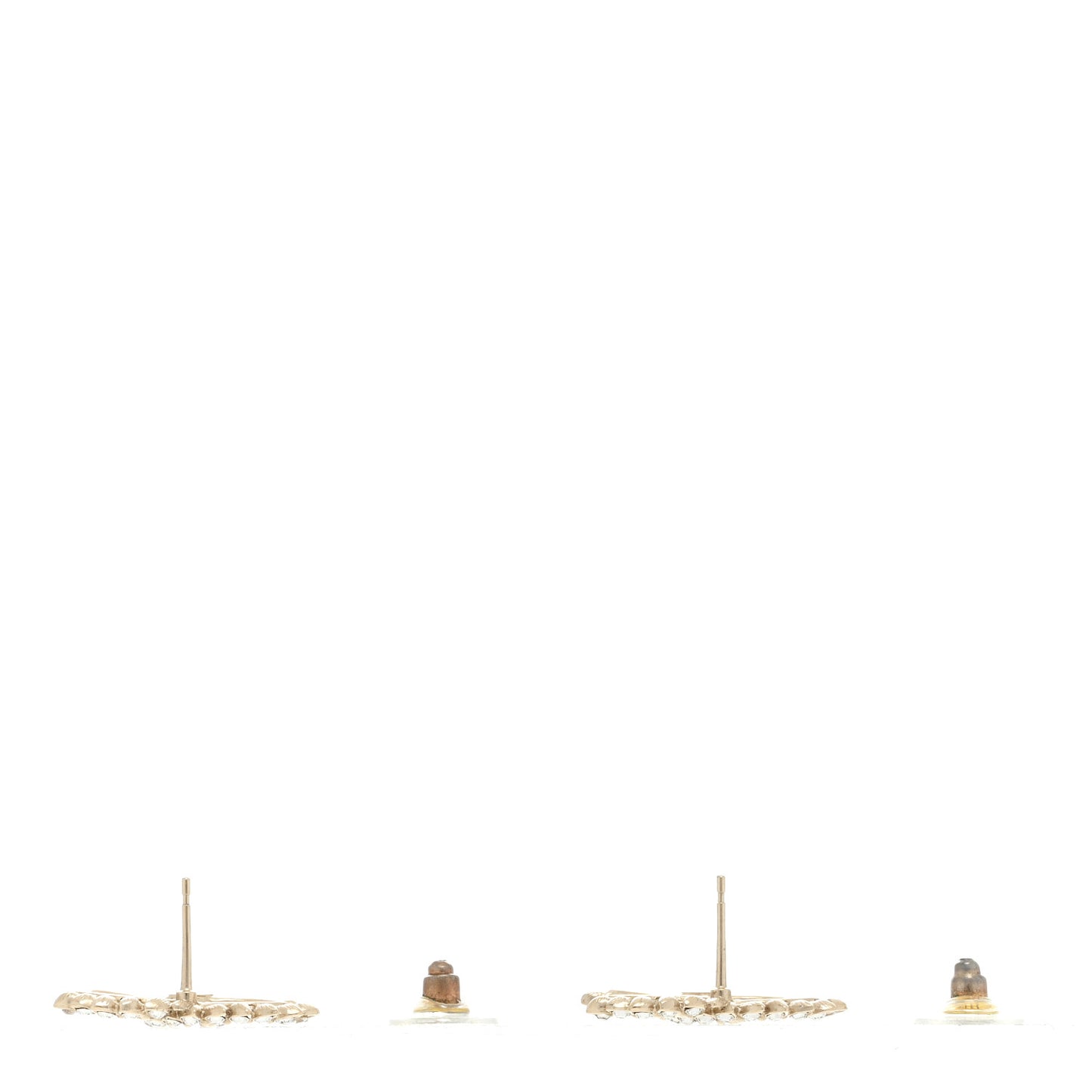 Strass Crystal Dazzling Wheat CC Earrings Gold