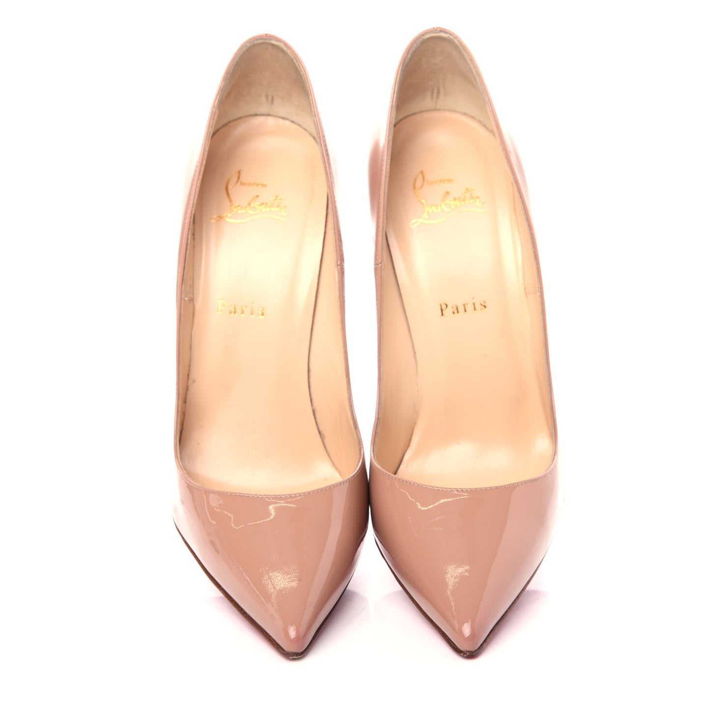 CHRISTIAN LOUBOUTIN Patent So Kate 120 Pumps 39.5 Nude