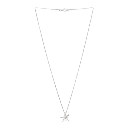 Tiffany Sterling Silver 15mm Elsa Peretti Starfish Pendant Necklace 3 of 4